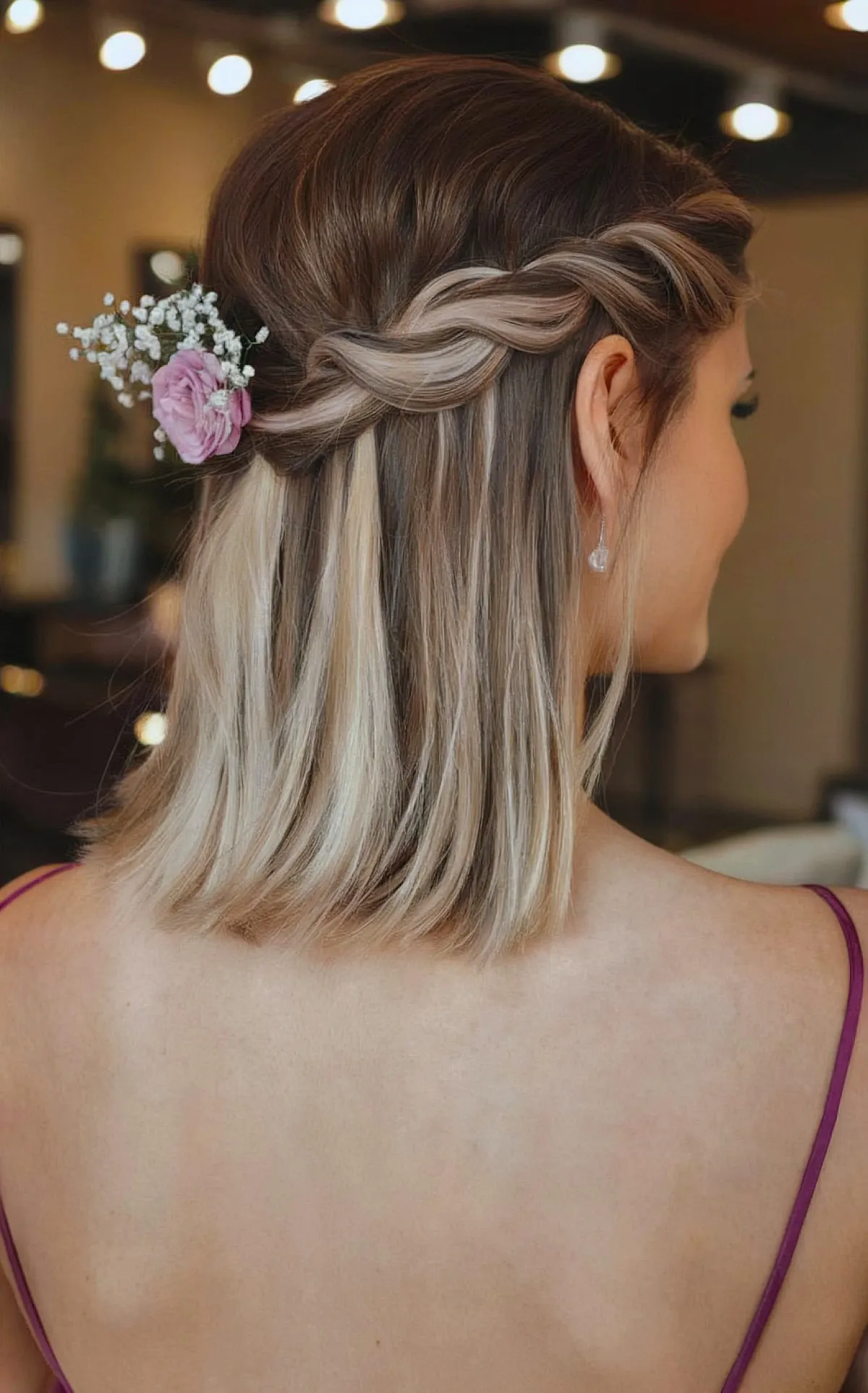 Charming Blonde Smooth Bob Cut