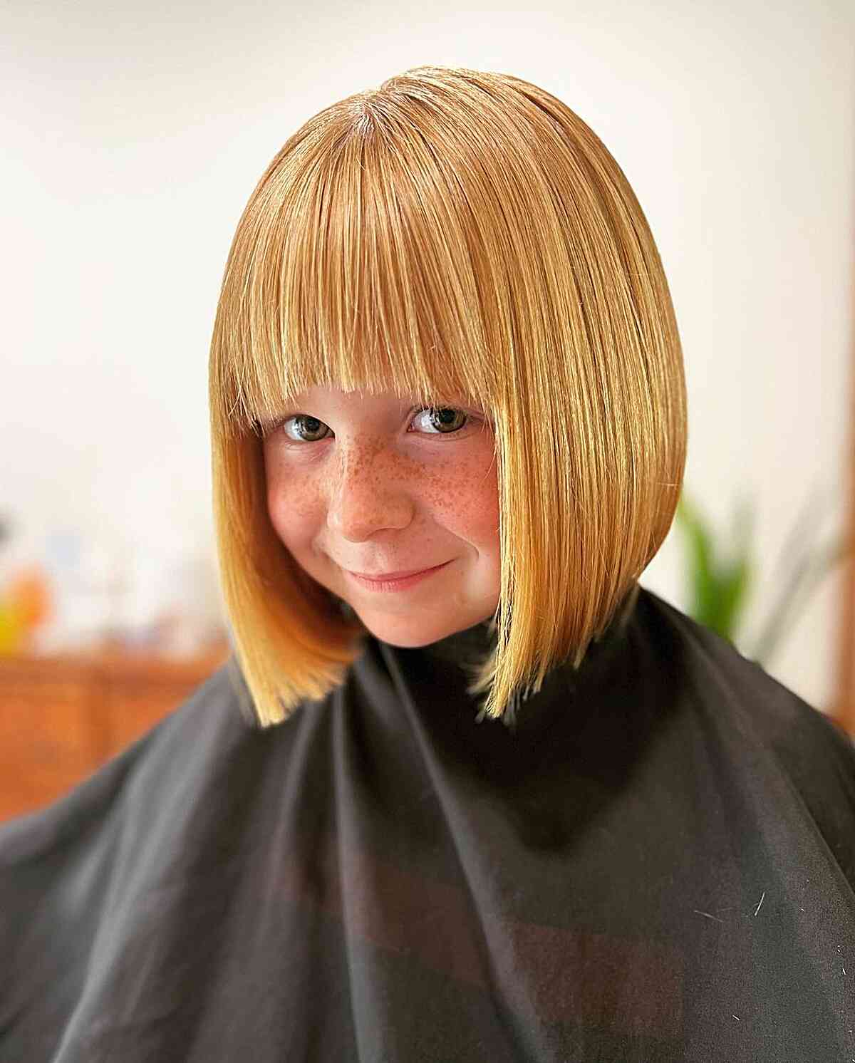 Charming Bob Cut for Naturally Redheaded Little Girls