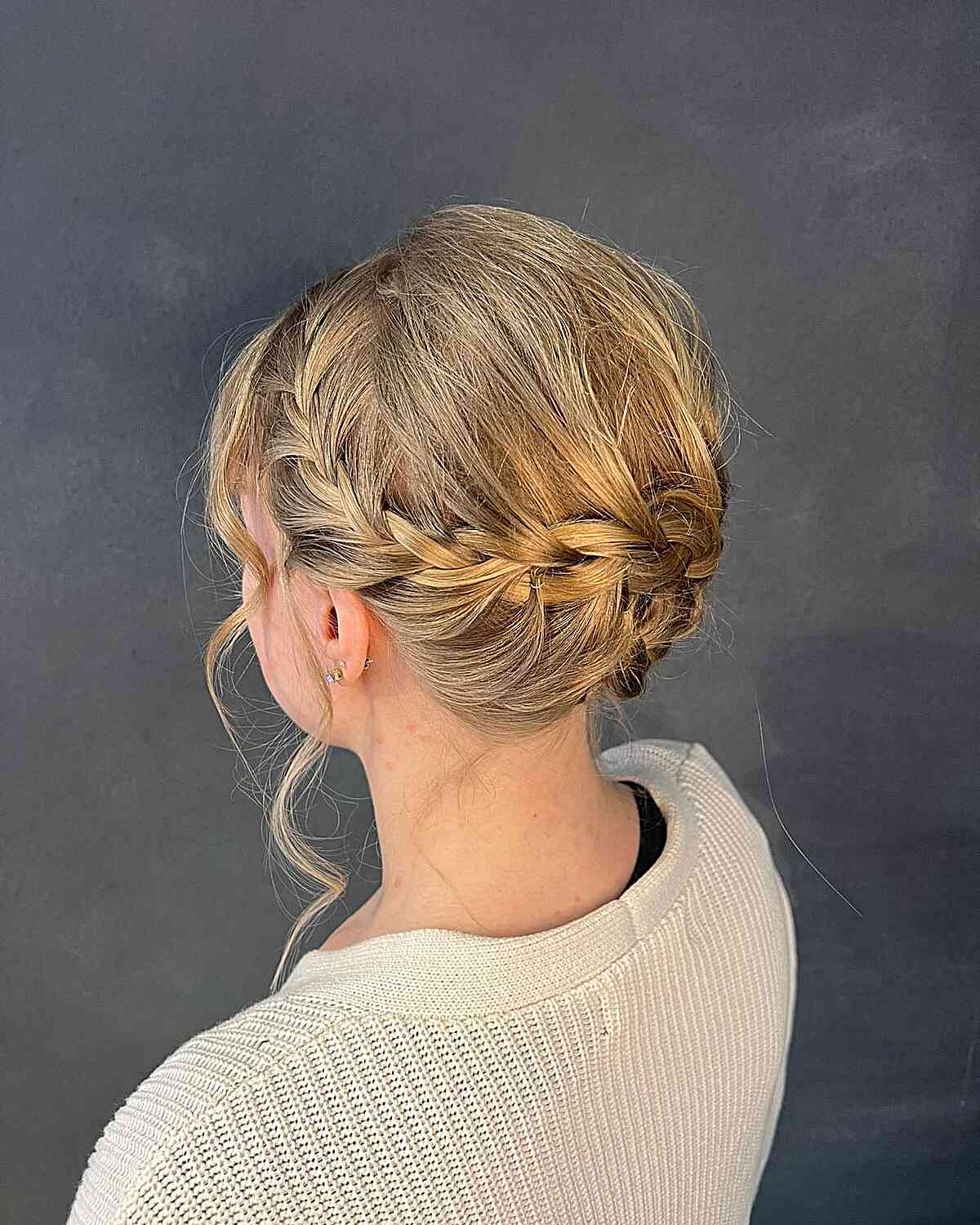 Charming Braided Crown Updo