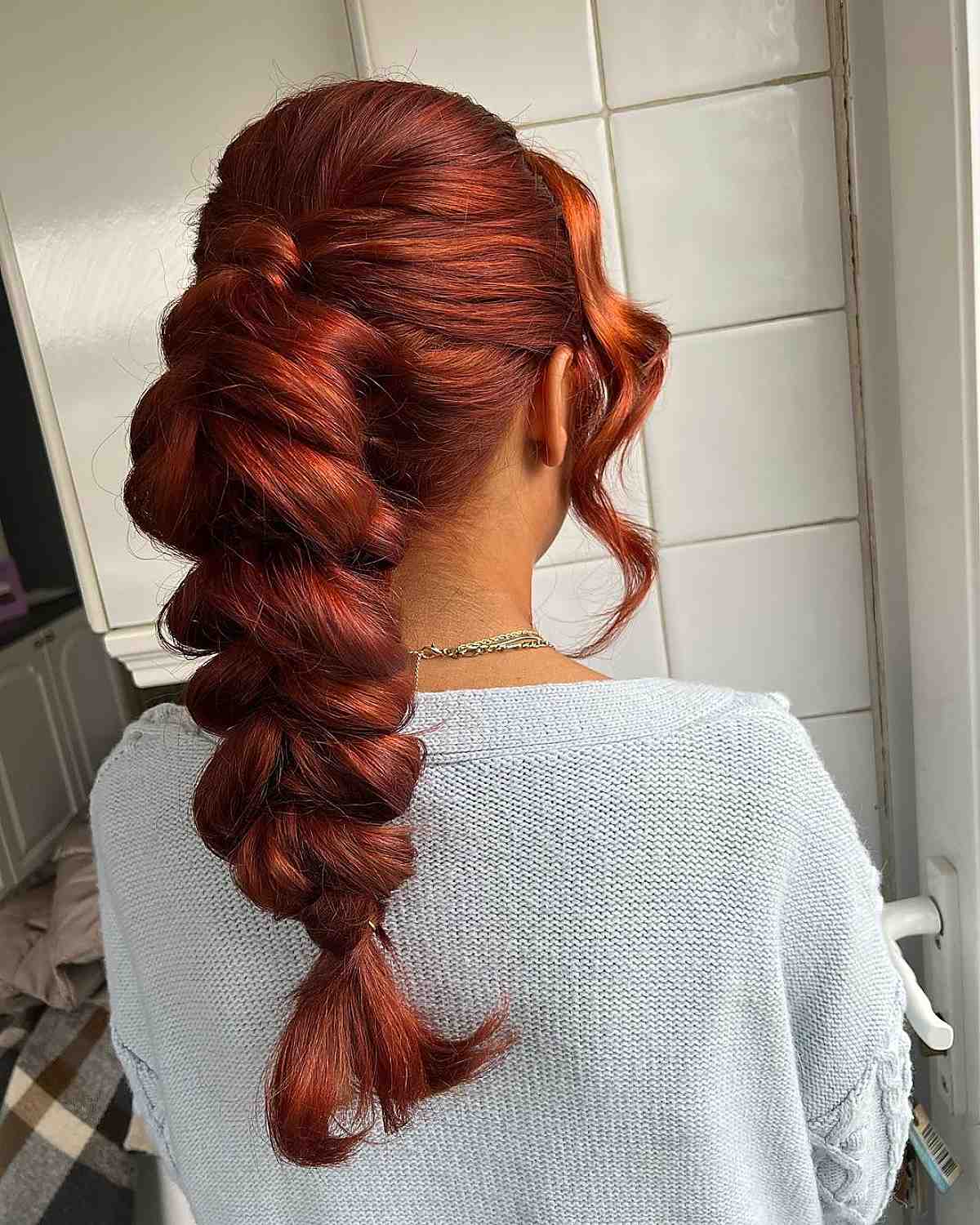 charming braided ponytail