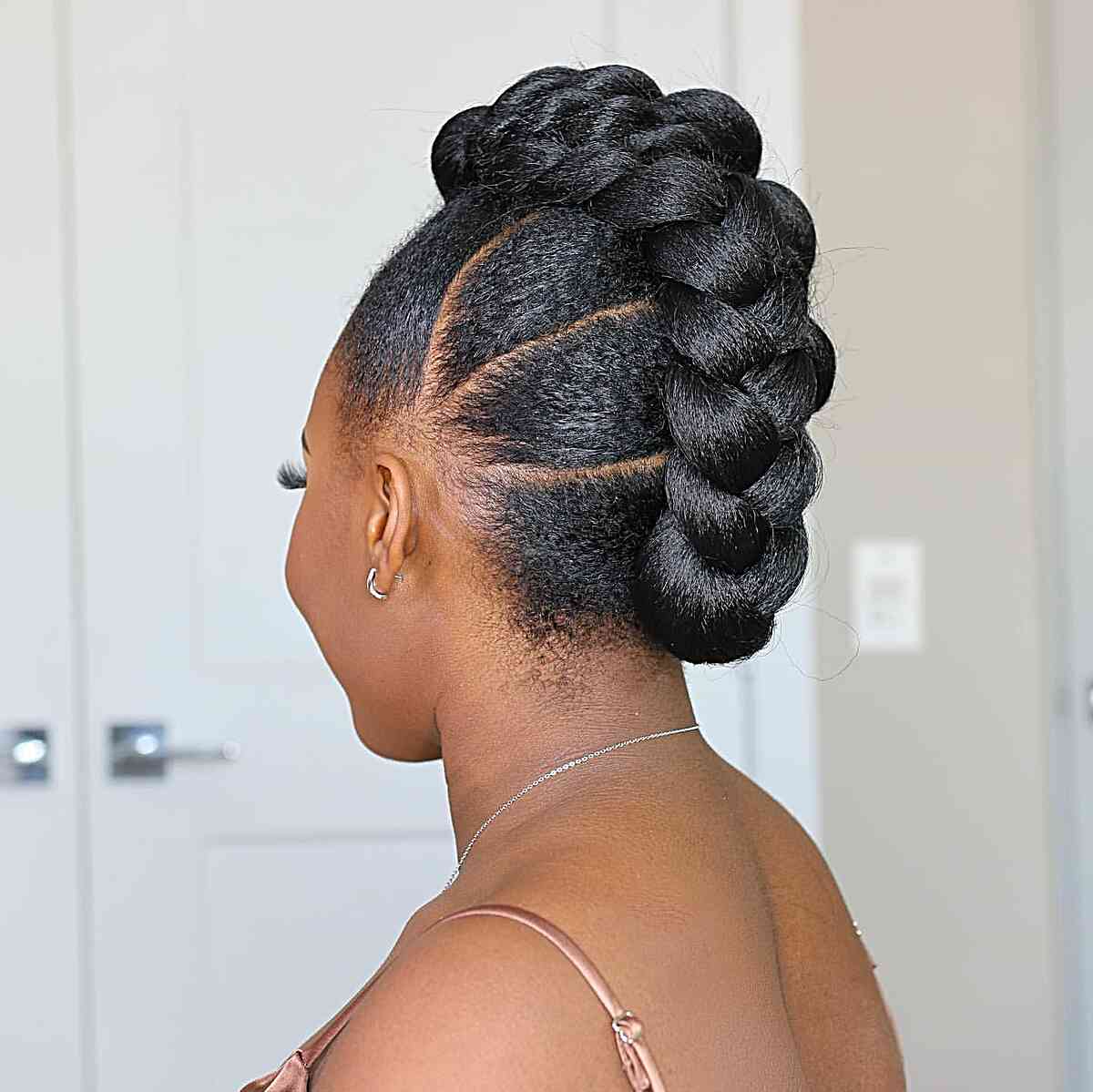 Charming Faux Updo for Medium Hair
