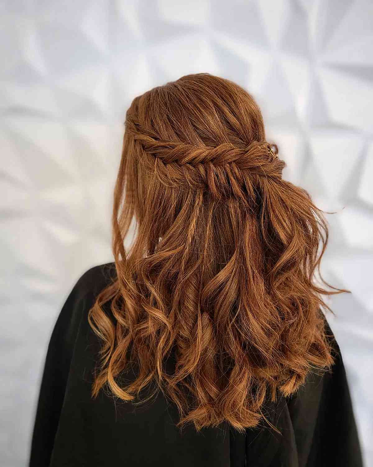 Charming Half Up Crown Braid Prom