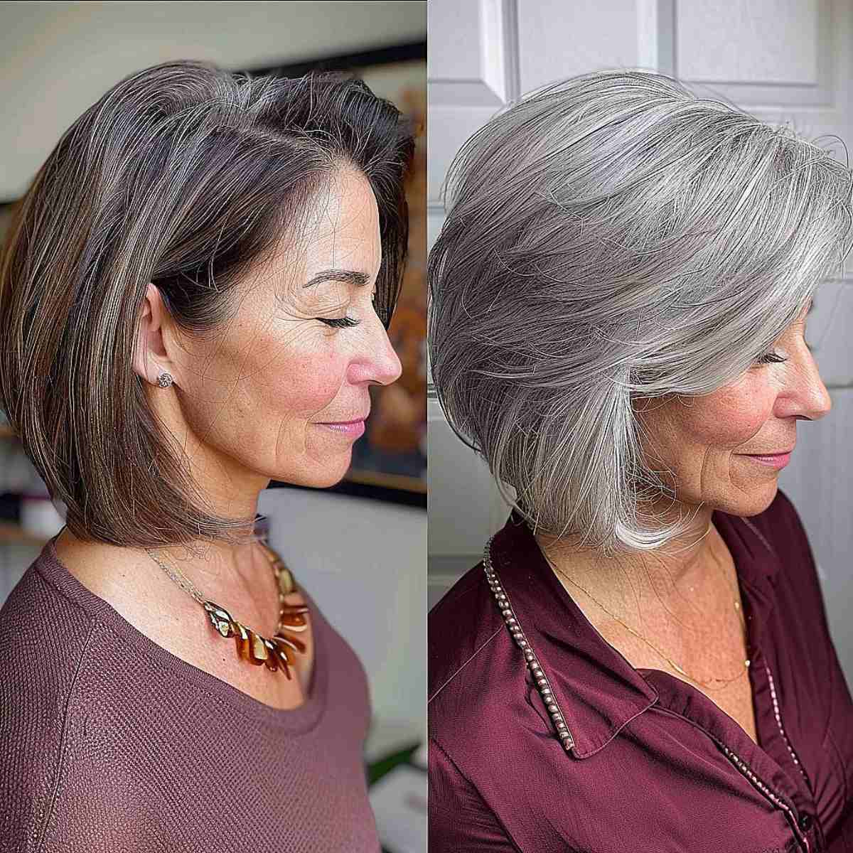 Charming Layered Bob with Flattering Side-Swept Bangs