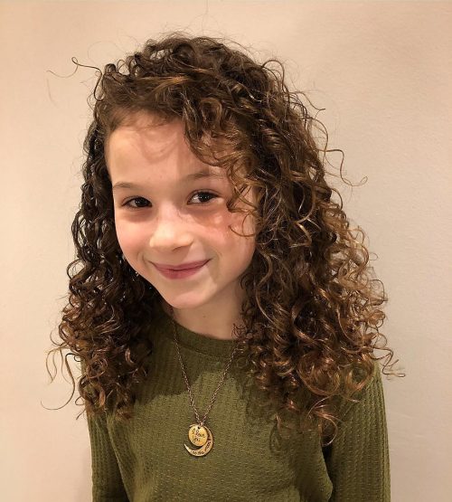 charming perm for girls with curls