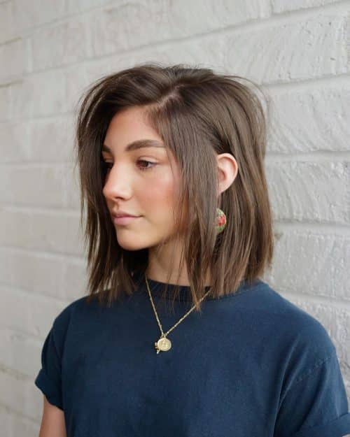 Charming Mid-Length Deep Side Part Bob