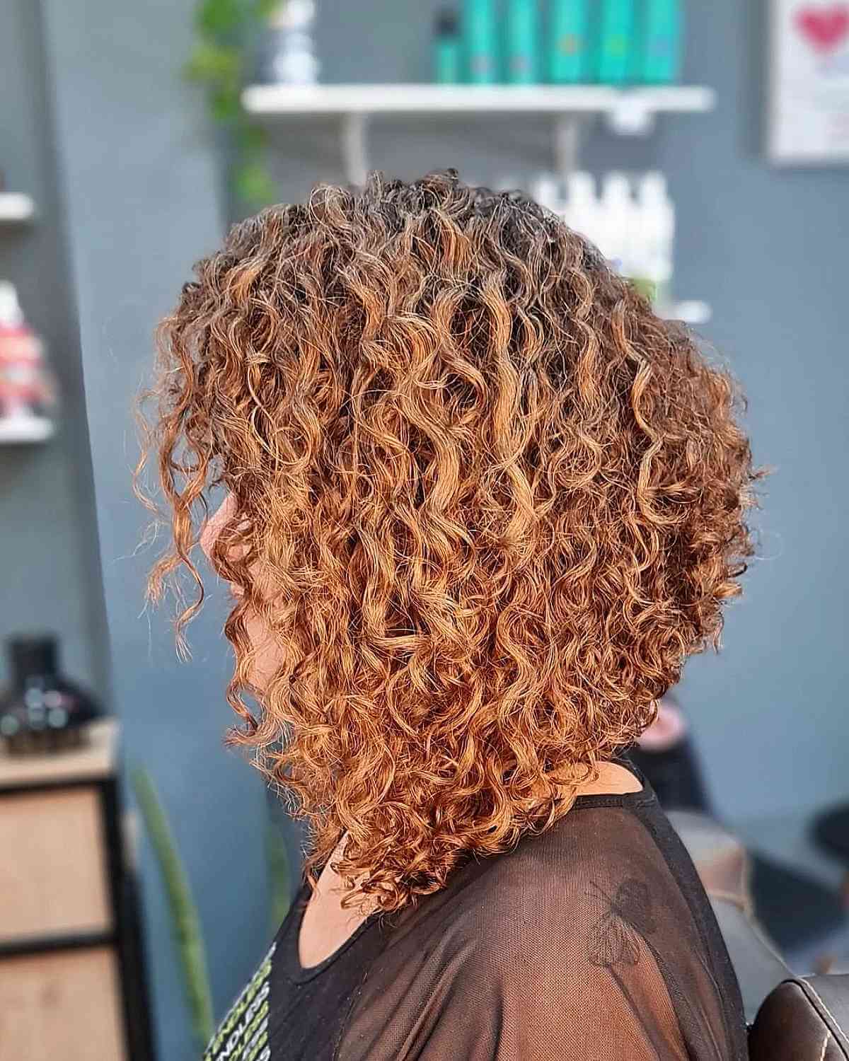 Charming Naturally Curly Bob for Medium-Length Hair