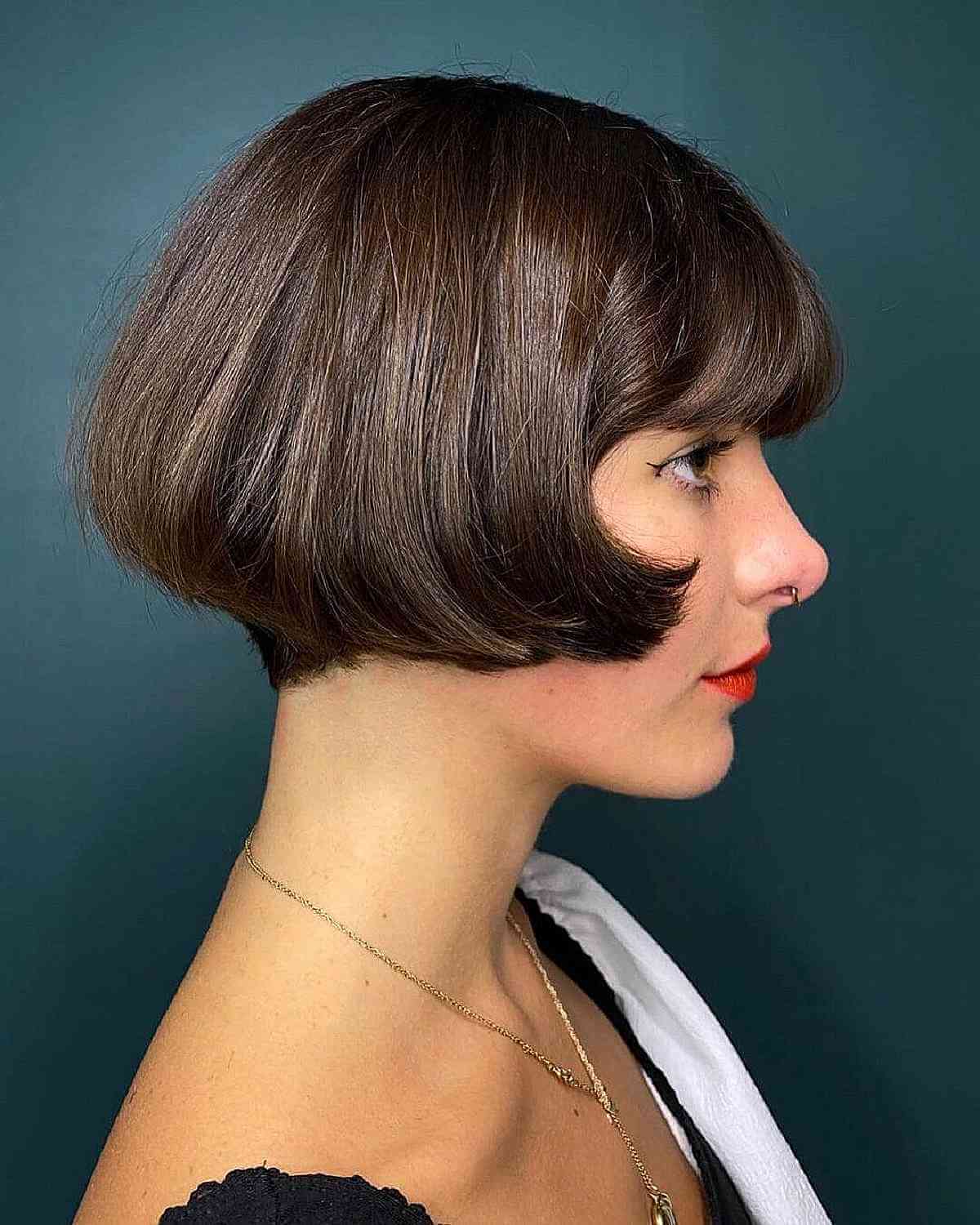 Charming Short Bob for Straight Thick Hair