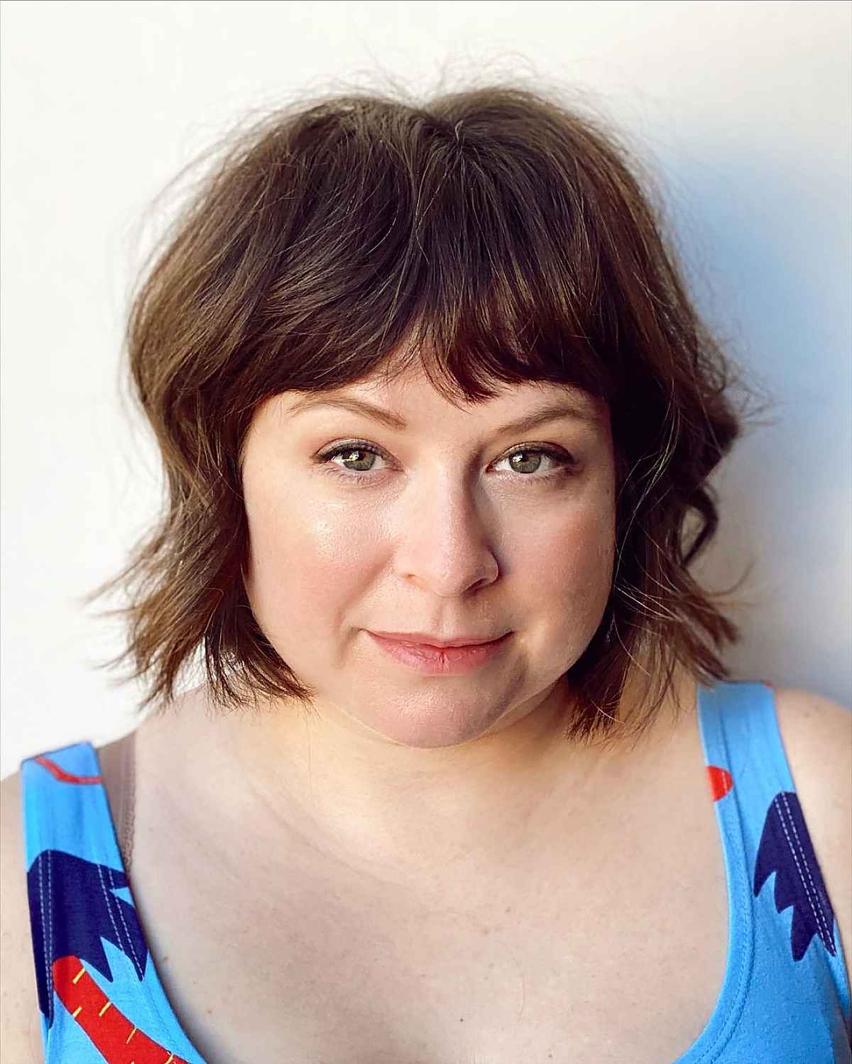 charming short hair shag style with a razor