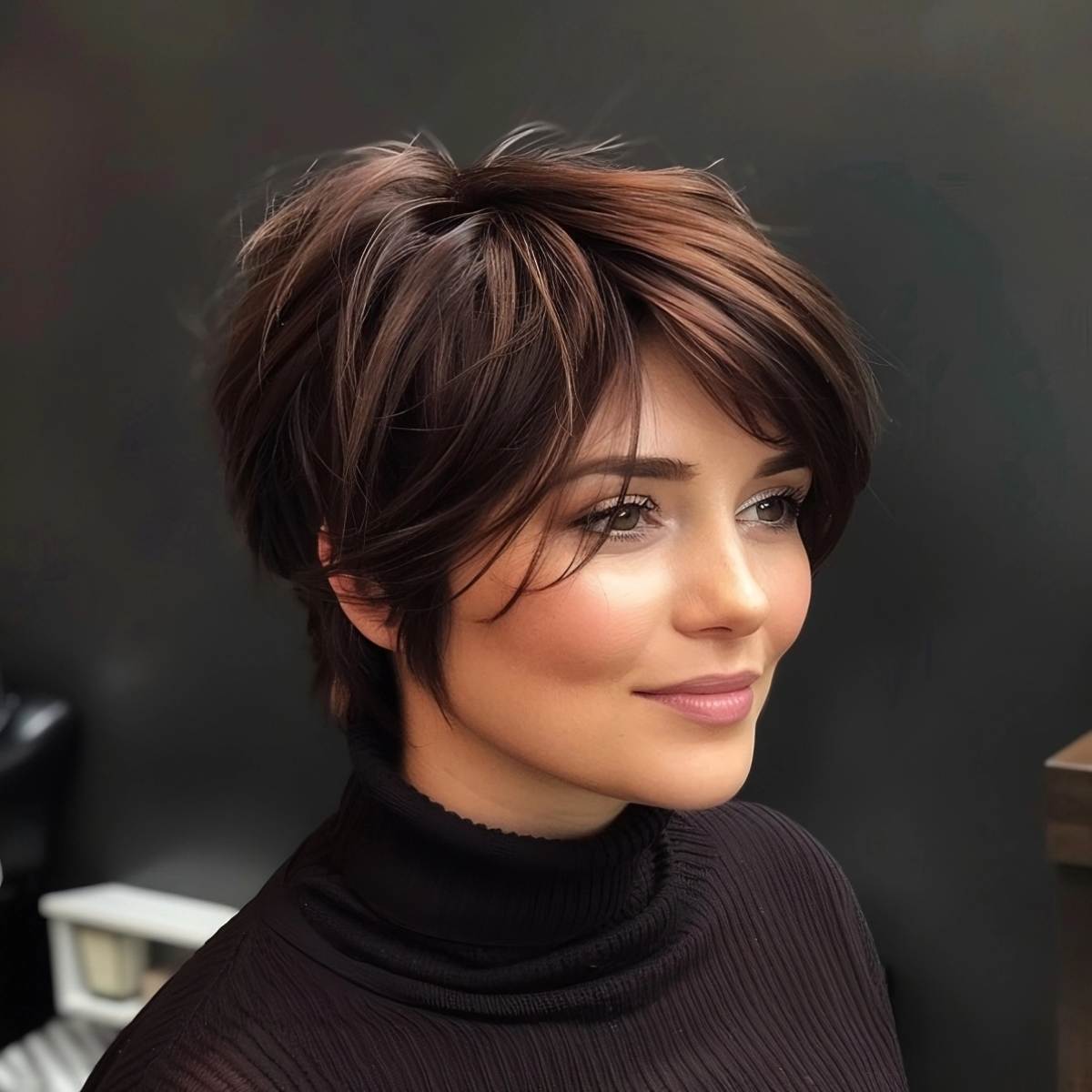 Charming Short Hairstyle with Bangs for Women