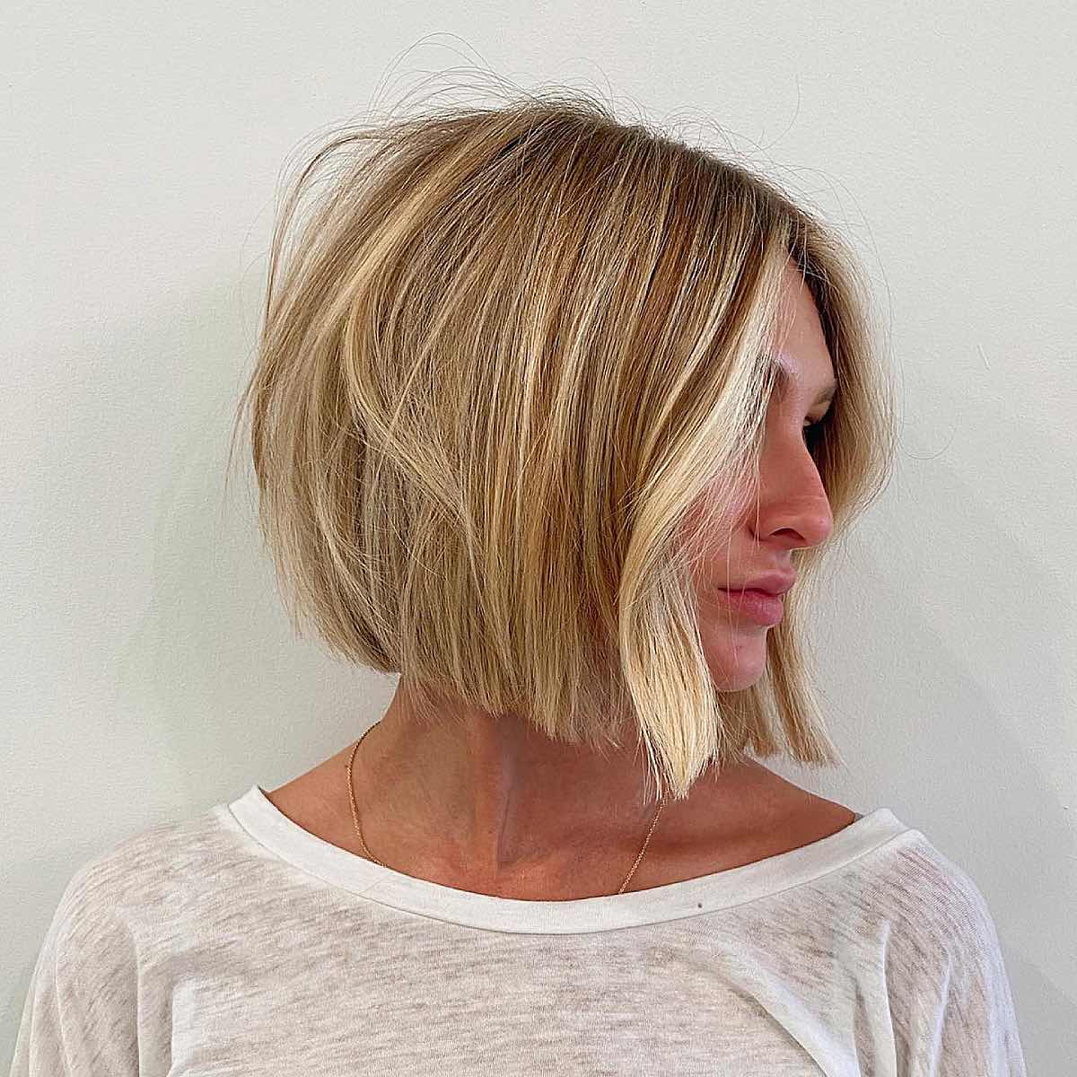 Charming Blonde Short Cropped Textured Hair