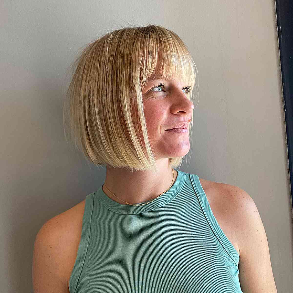 Chic A-Line Bob with Soft Fringe