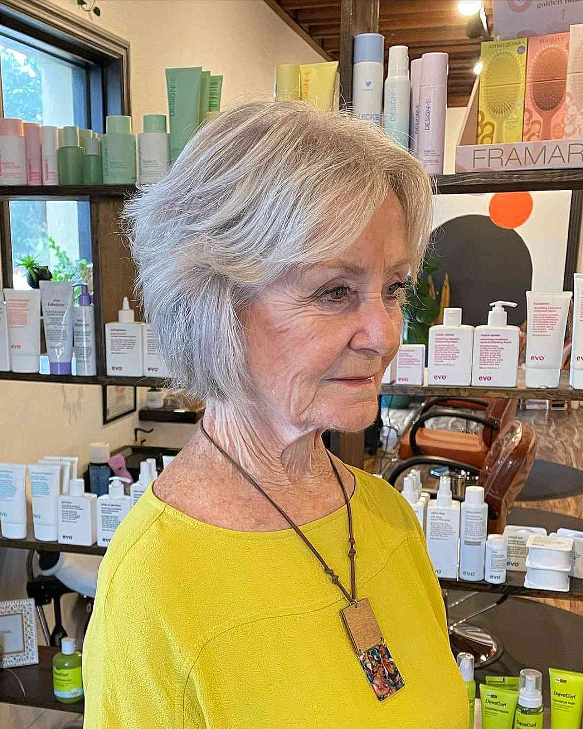 Chic & Shiny Choppy Layers for Ladies 70 and Over