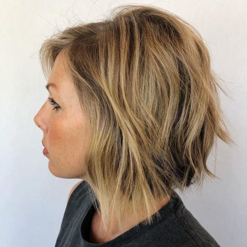 Chic and Playful Layered Bob Haircut