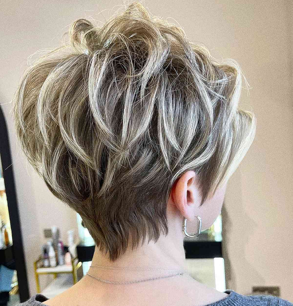 Chic and Textured Layered Bob at Ear-Length