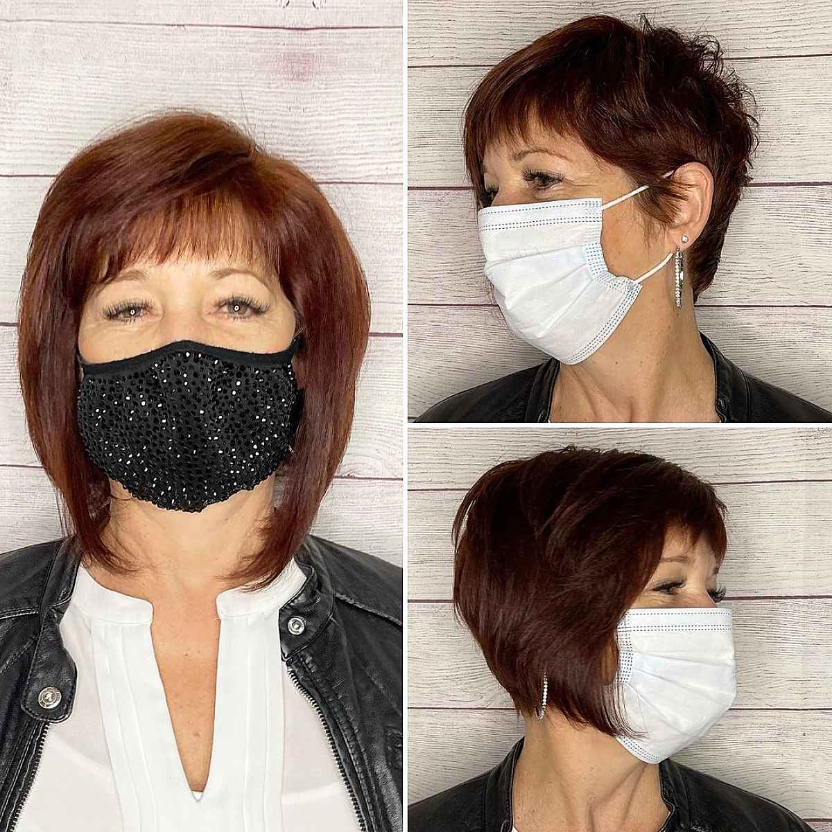 Asymmetrical Cropped Hair for Mature Women
