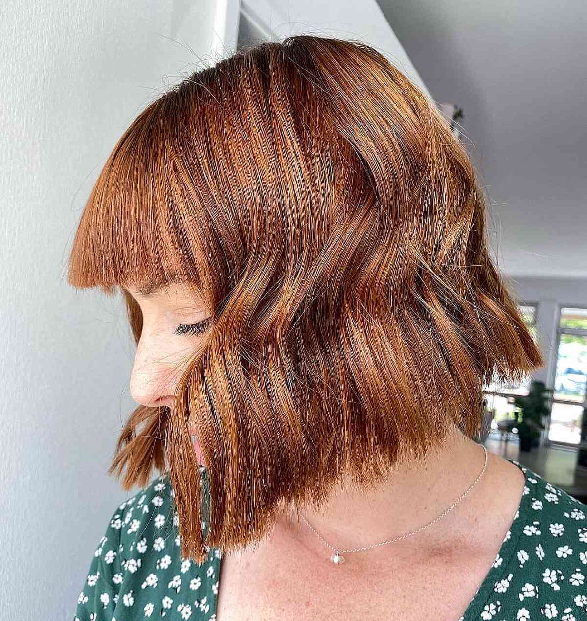 Chic Auburn Hair with Subtle Copper Highlights