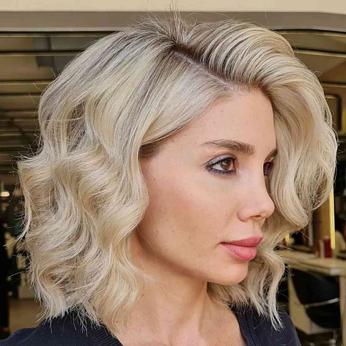 Stylish Short Barbie Blonde Wavy Bob
