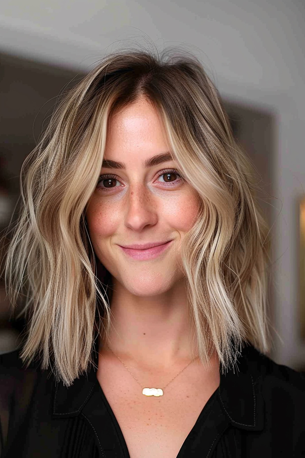 chic blunt bob with coastal waves