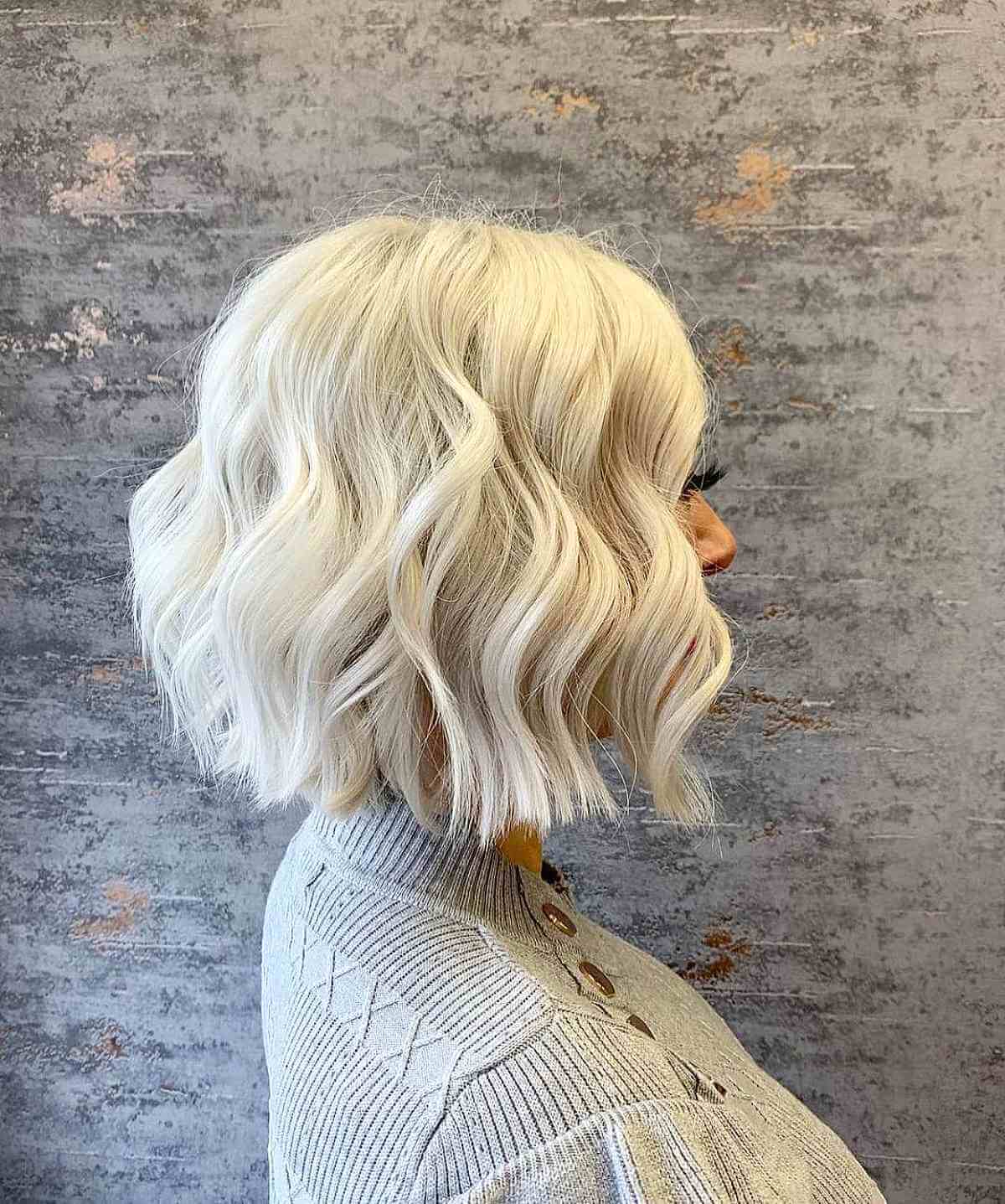 Short Chic Blunt Bob with Effortless Waves for Thick Hair