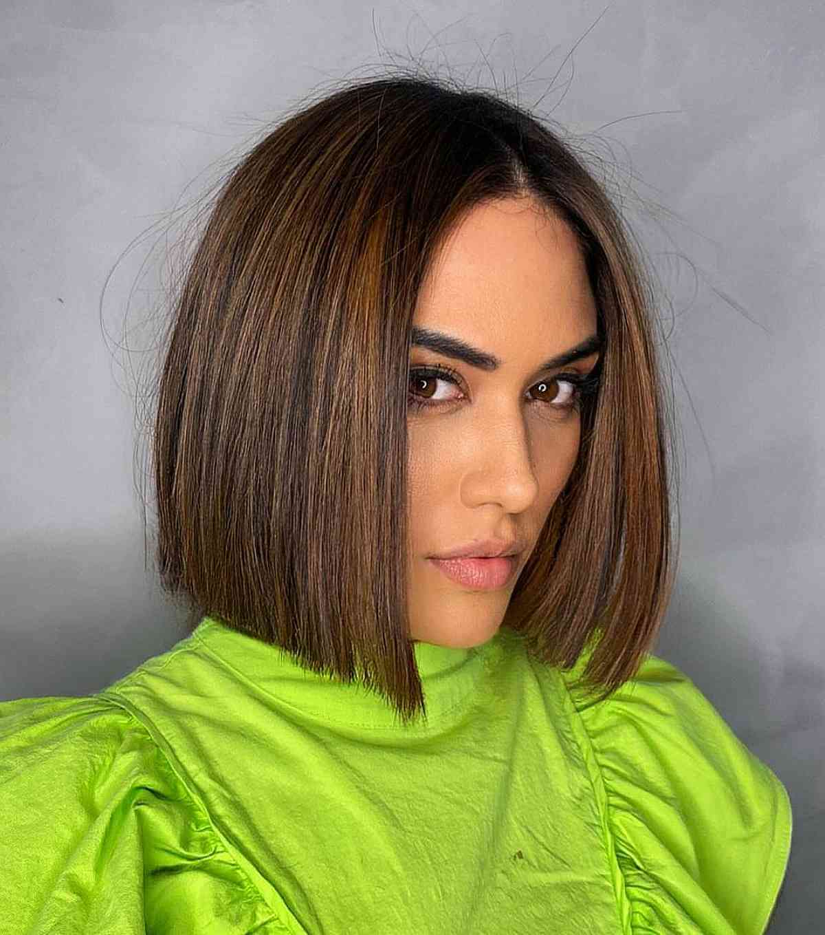 Chic Blunt Cut for Straight Hair at Chin-Length