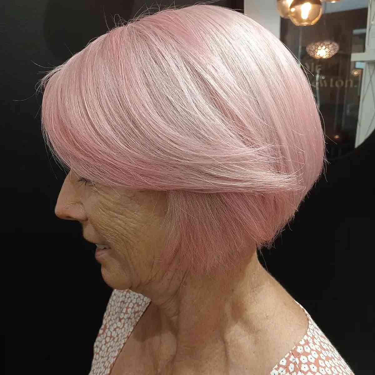 Chic Bob Cut with Long Side Bangs for Fine Locks