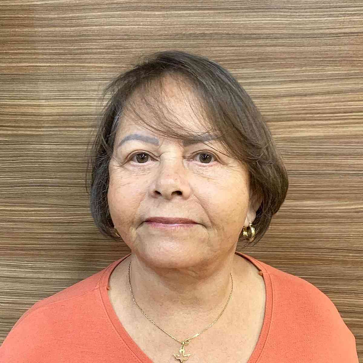 Ear-Length Chic Bob with Bangs for Women Over 70 with Fine Hair