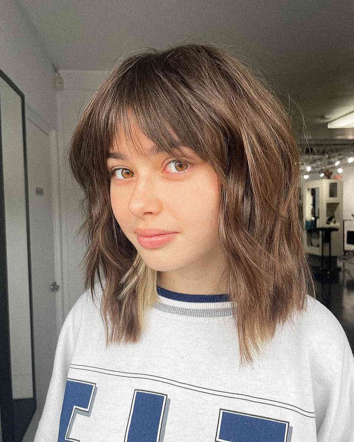 Chic Mid-Length Bob with Bangs