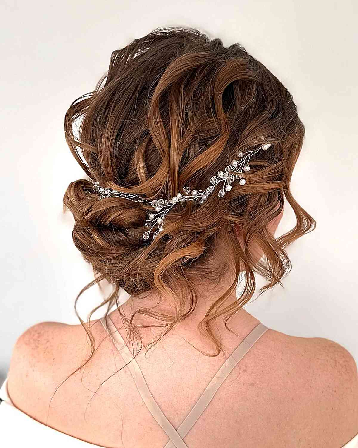 Chic Boho Updo for Medium-Length Hair