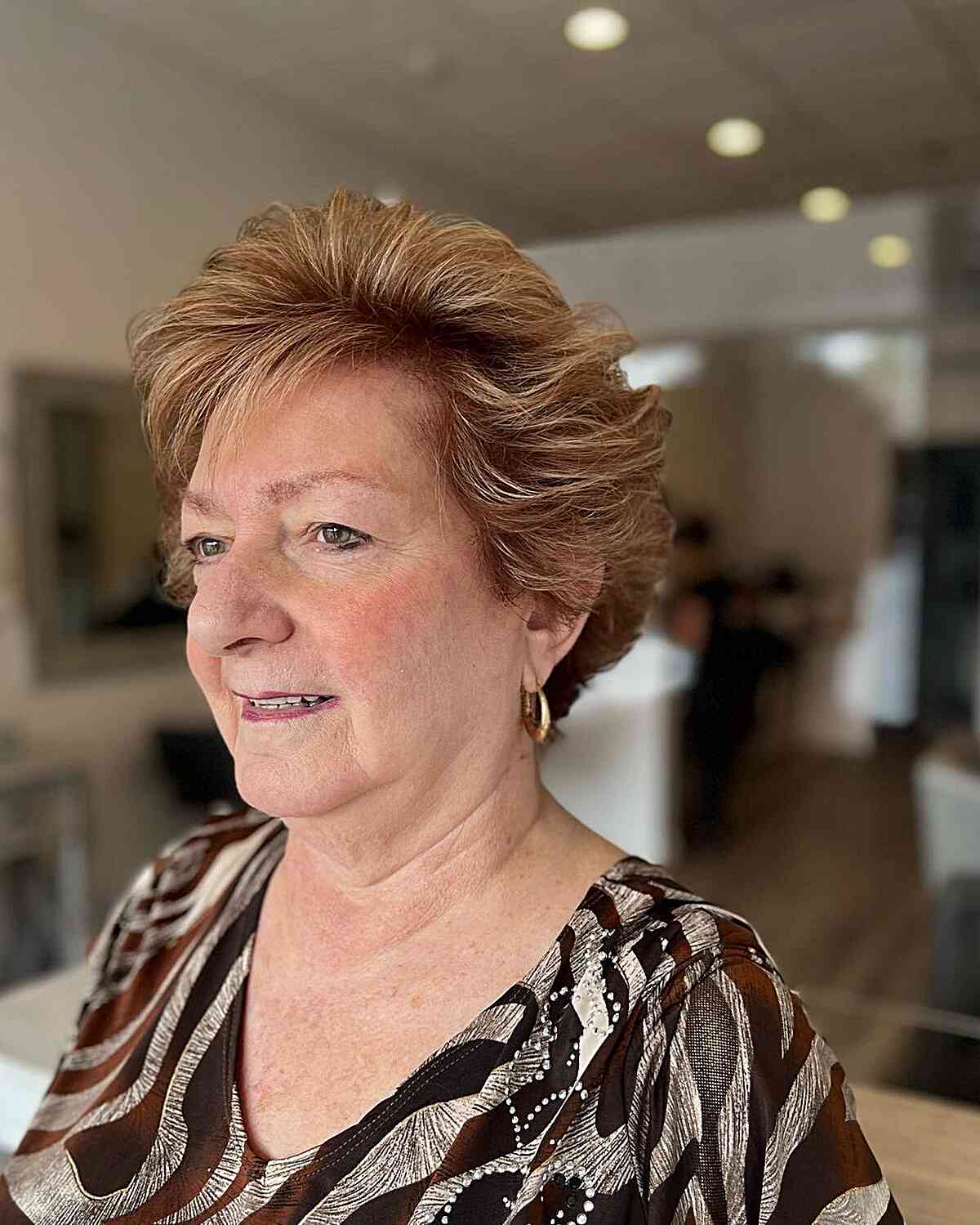 Chic Brushed-Back Pixie for Fine Hair and Round Faced Women Over 60