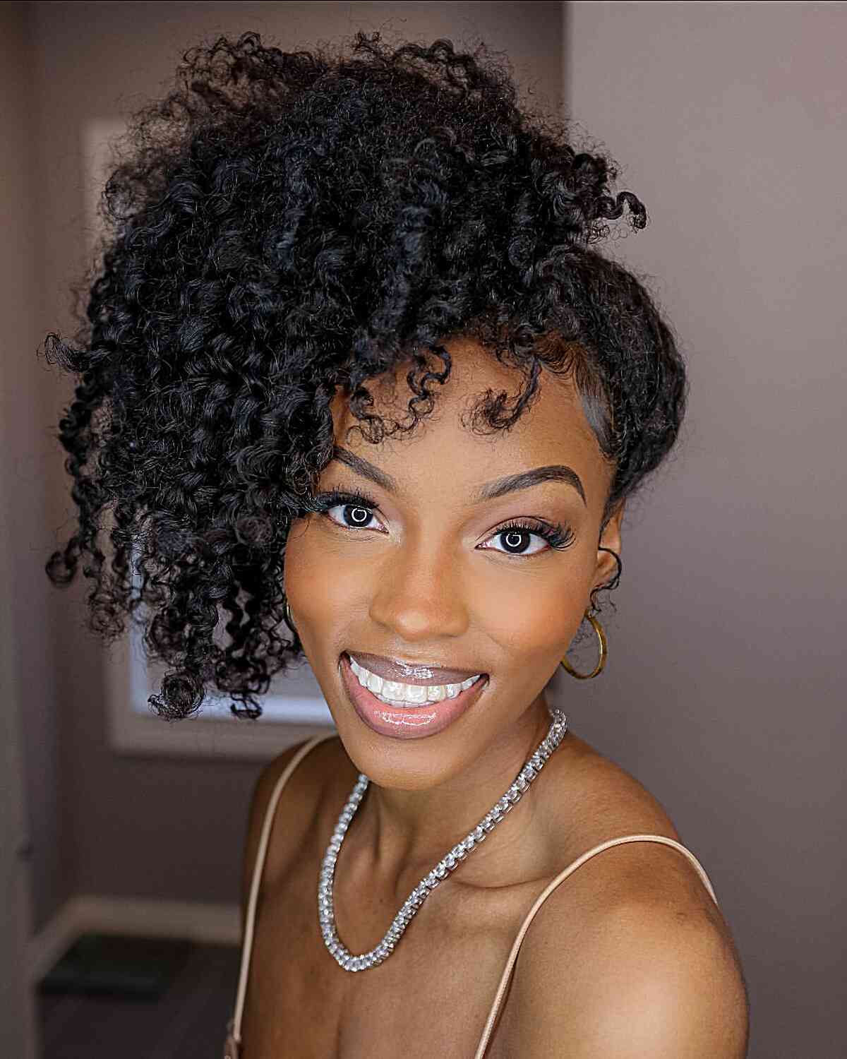 natural curly weave hairstyle