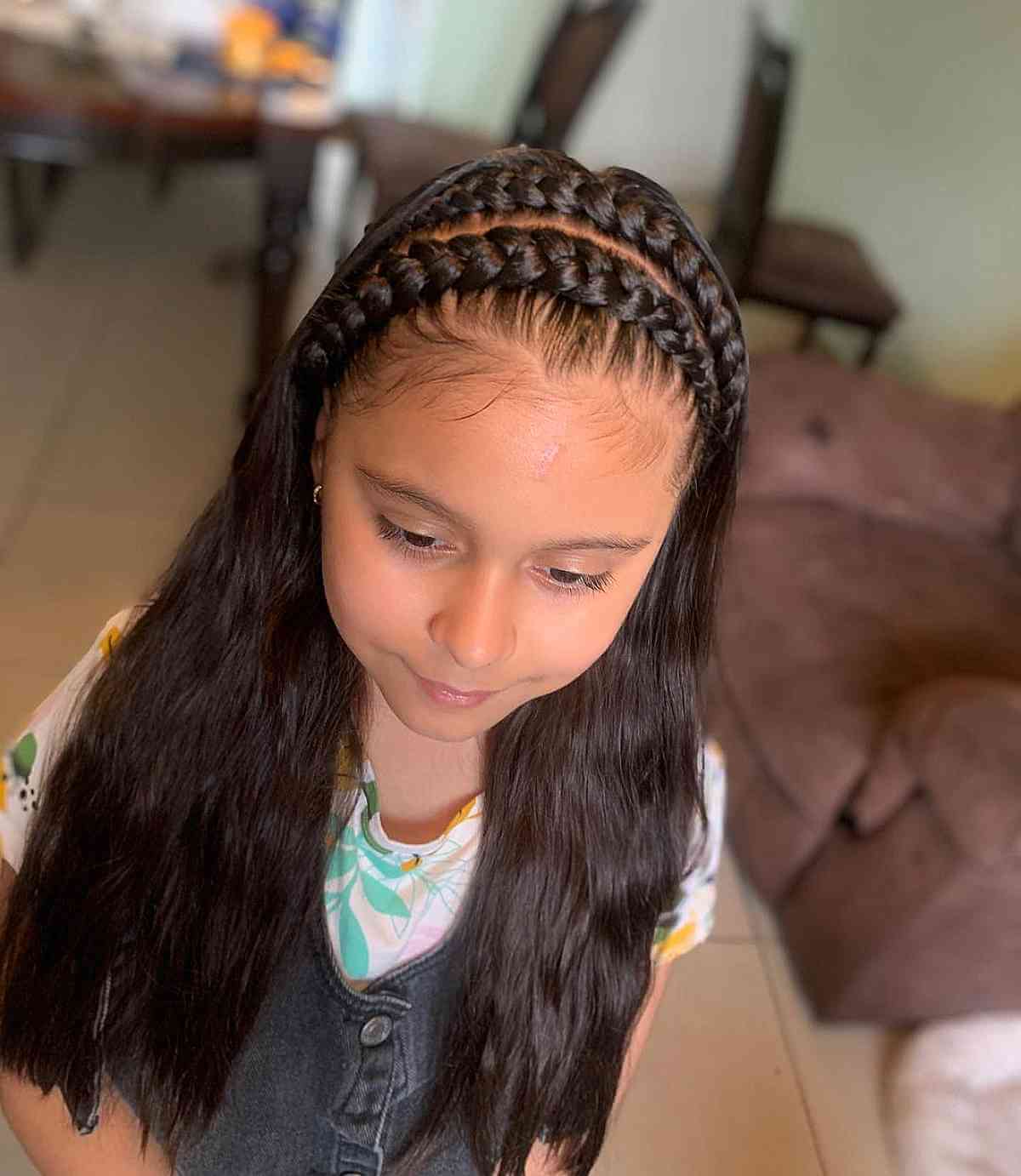 Chic Double Braided Crown for Young Girls