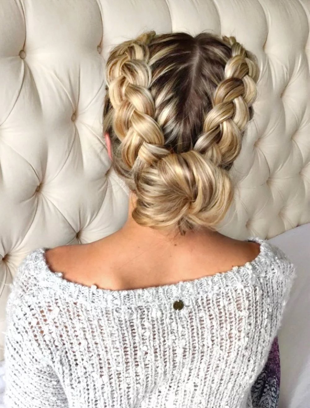 Chic Double Dutch braided updo