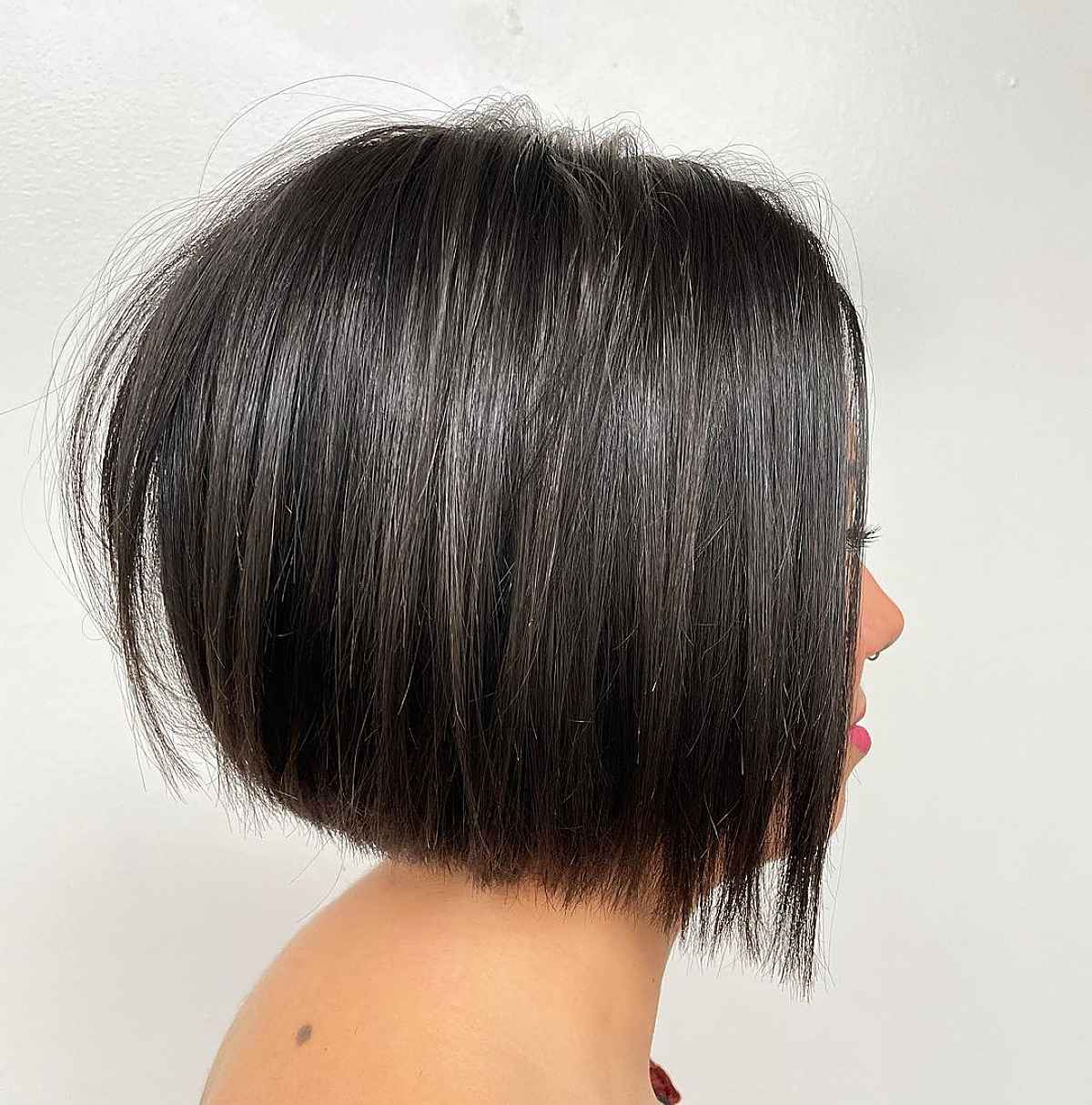 chic feminine playful and approachable short straight hair