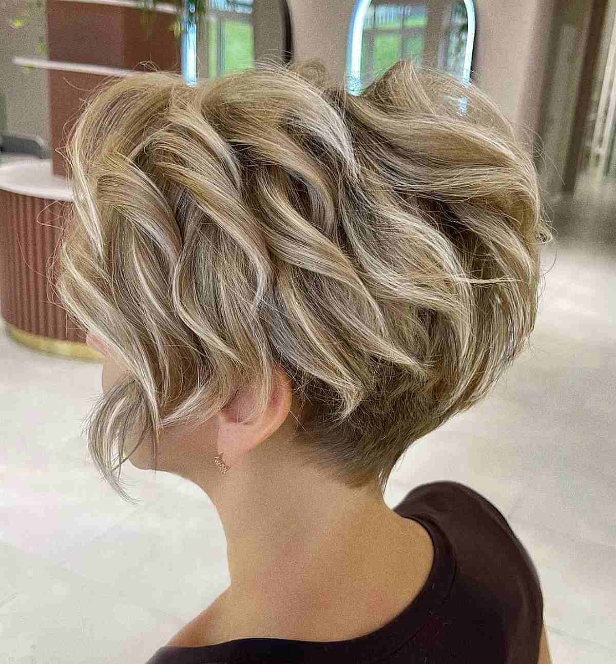 Chic Fluffy Waves with an Undercut