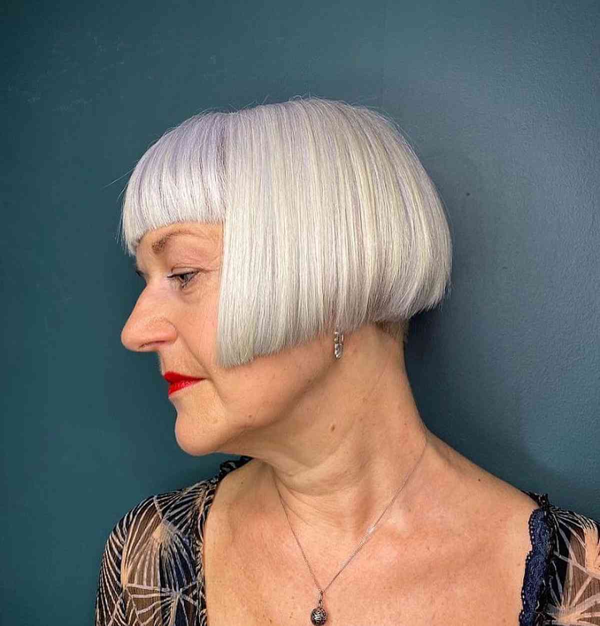 Chic French Bob with a Concealed Undercut for Women Over 60
