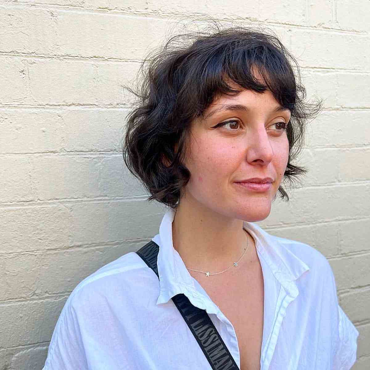 Chic French Jaw-Length Bob with Tousled Layers
