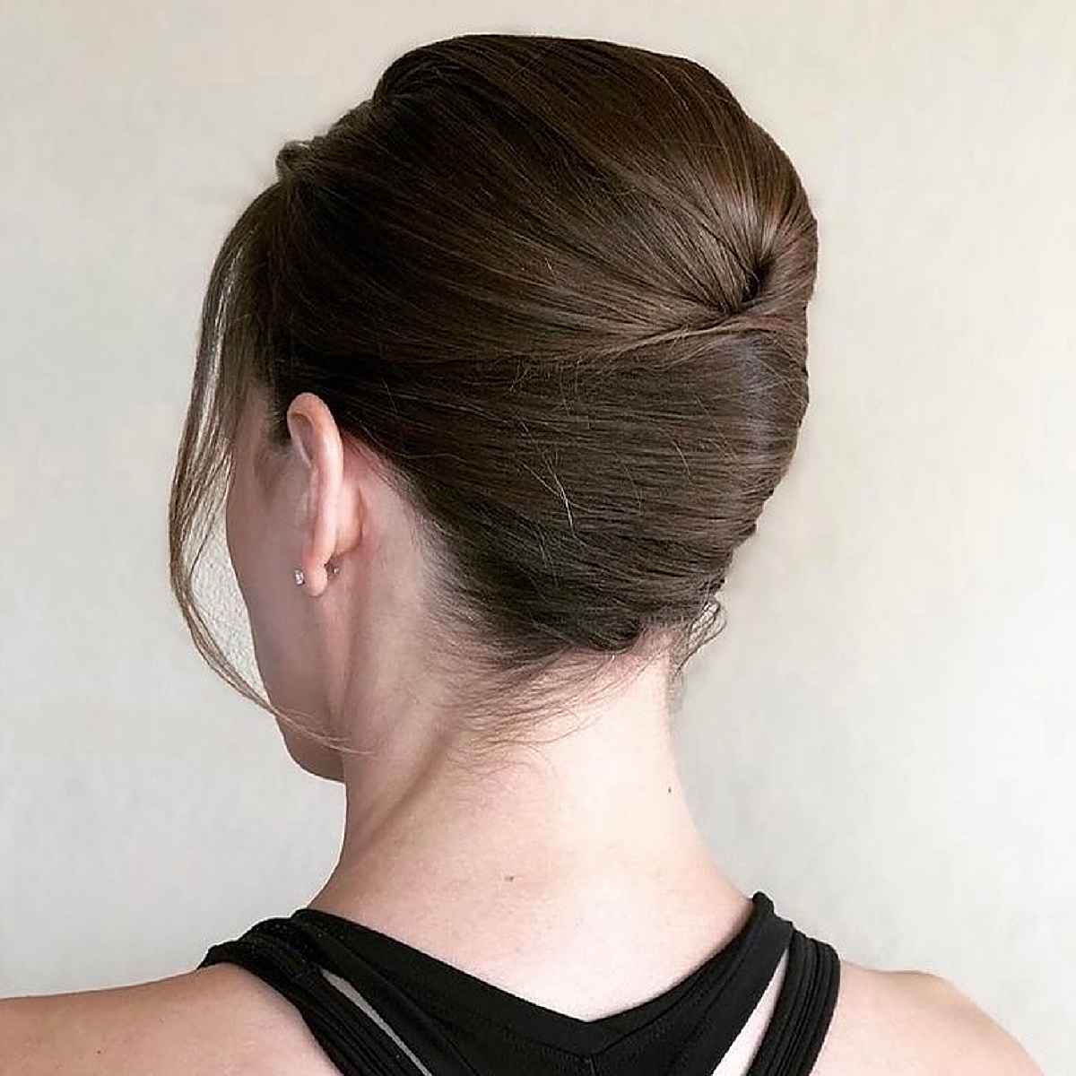 Chic French twist updo for shorter hair