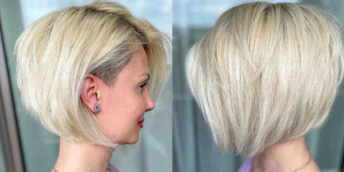 Chic Inverted Undercut Bob That is Low-Maintenance