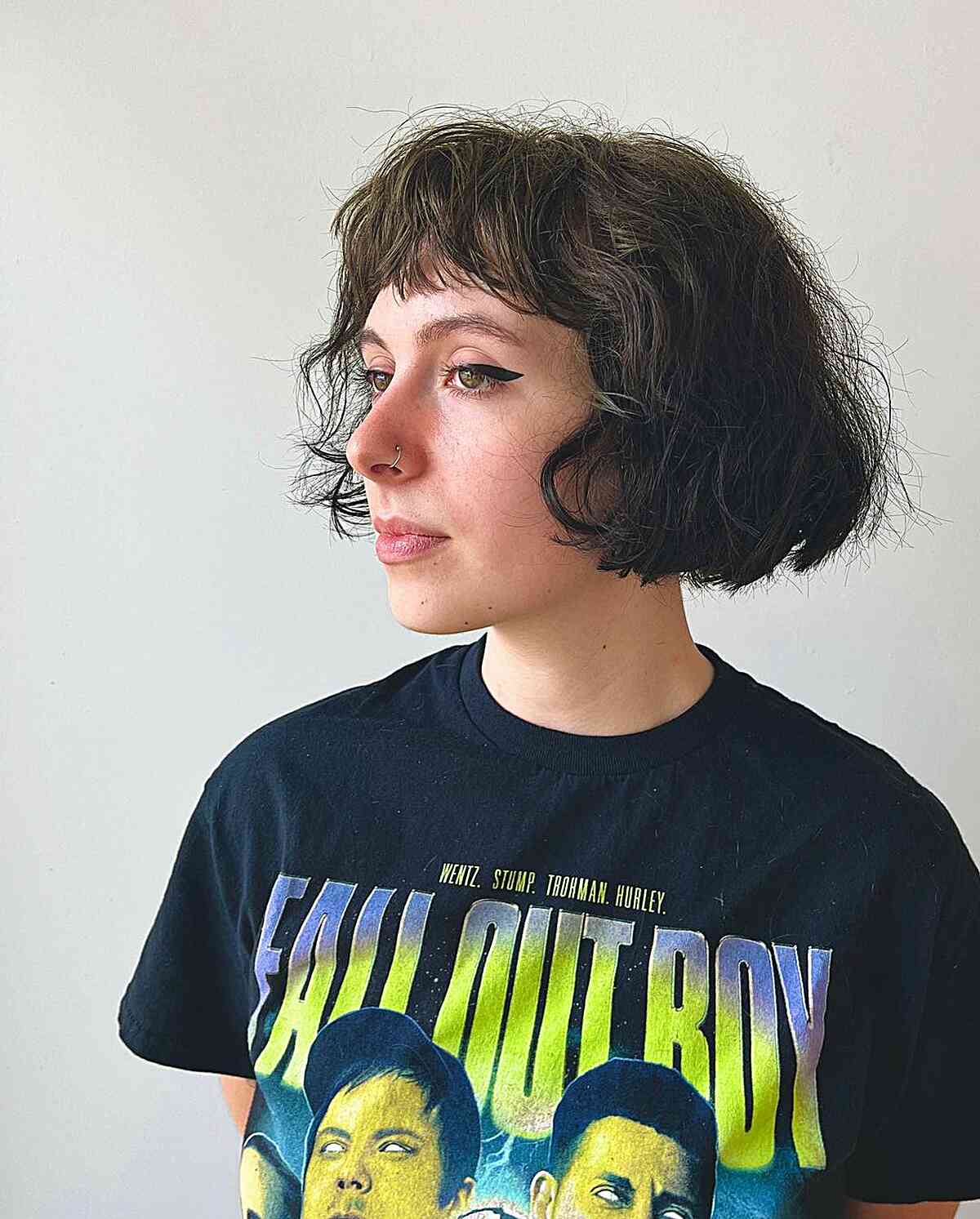 Short Italian French Bob Cut for Voluminous Hair