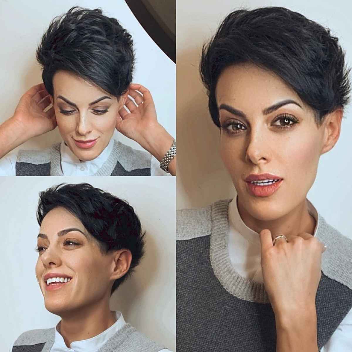 Chic Layered Pixie for Thick Hair