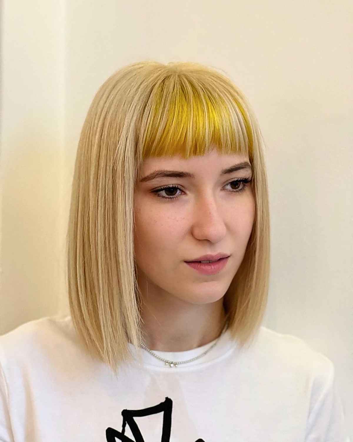 Chic Long Bob with Short Bangs