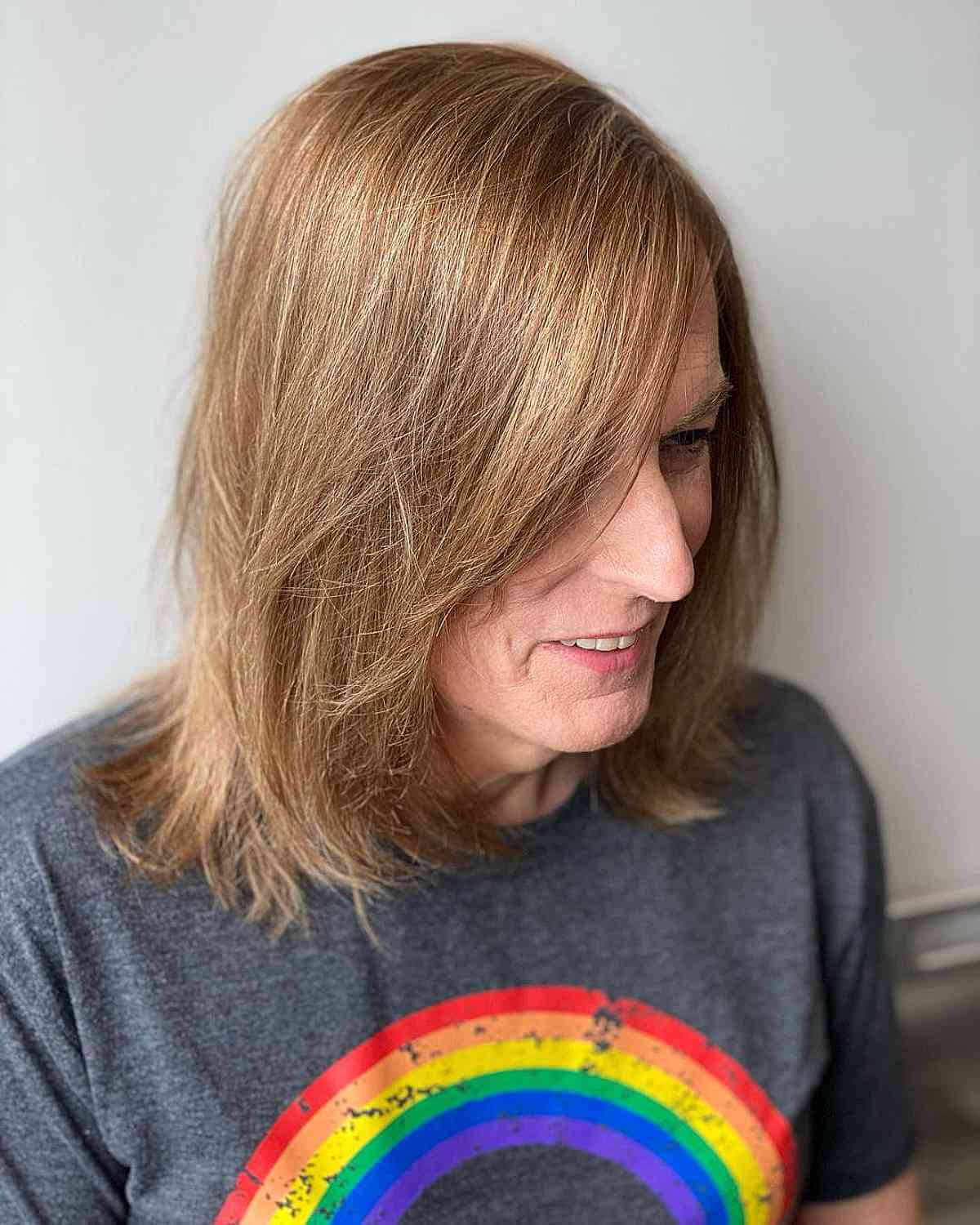 Wash-and-Go Long Bob with Soft Layers for Women Over 50
