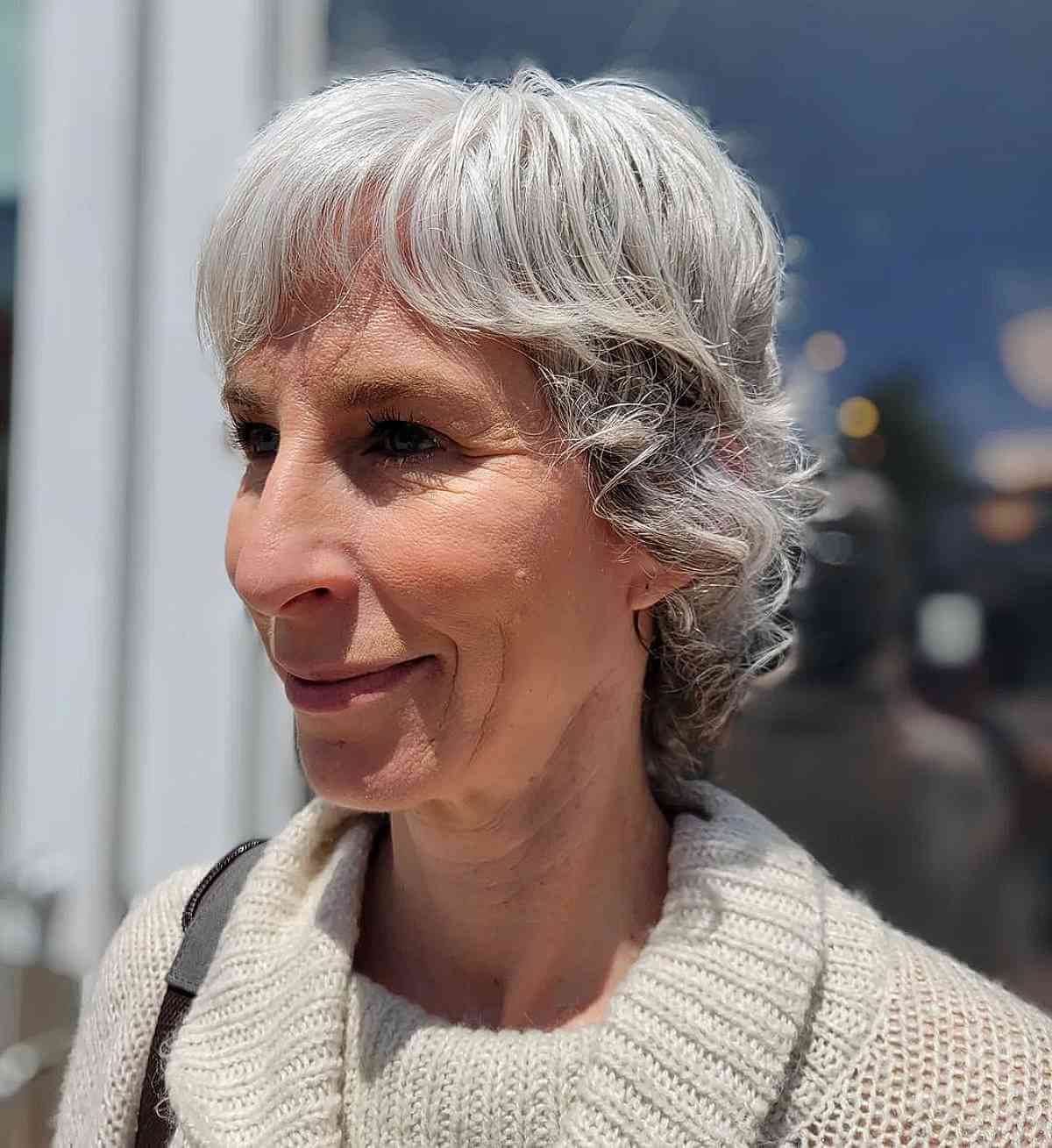 Chic Long Layered Pixie Shag for Mature Women Over 70