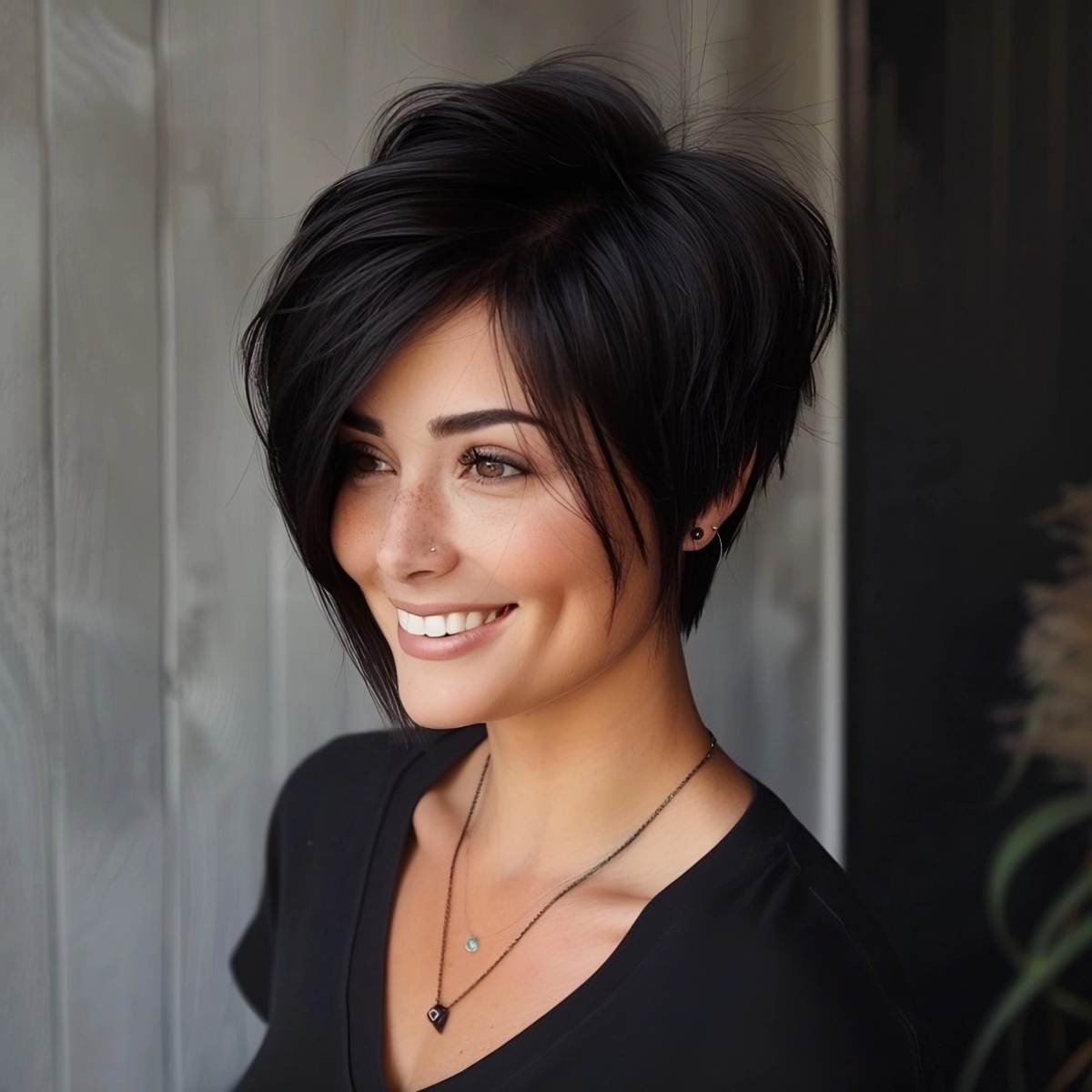 Stylish Long Pixie Haircut for Short Hair