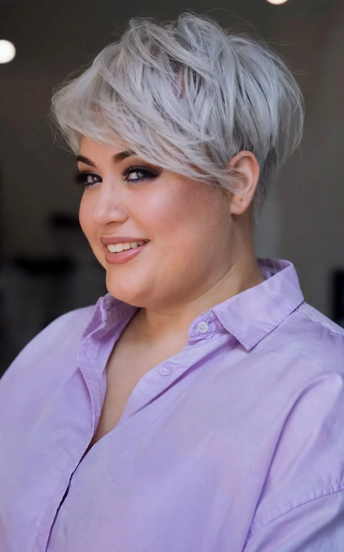 Chic Long Pixie with Concealed Undercut for Fuller Faces