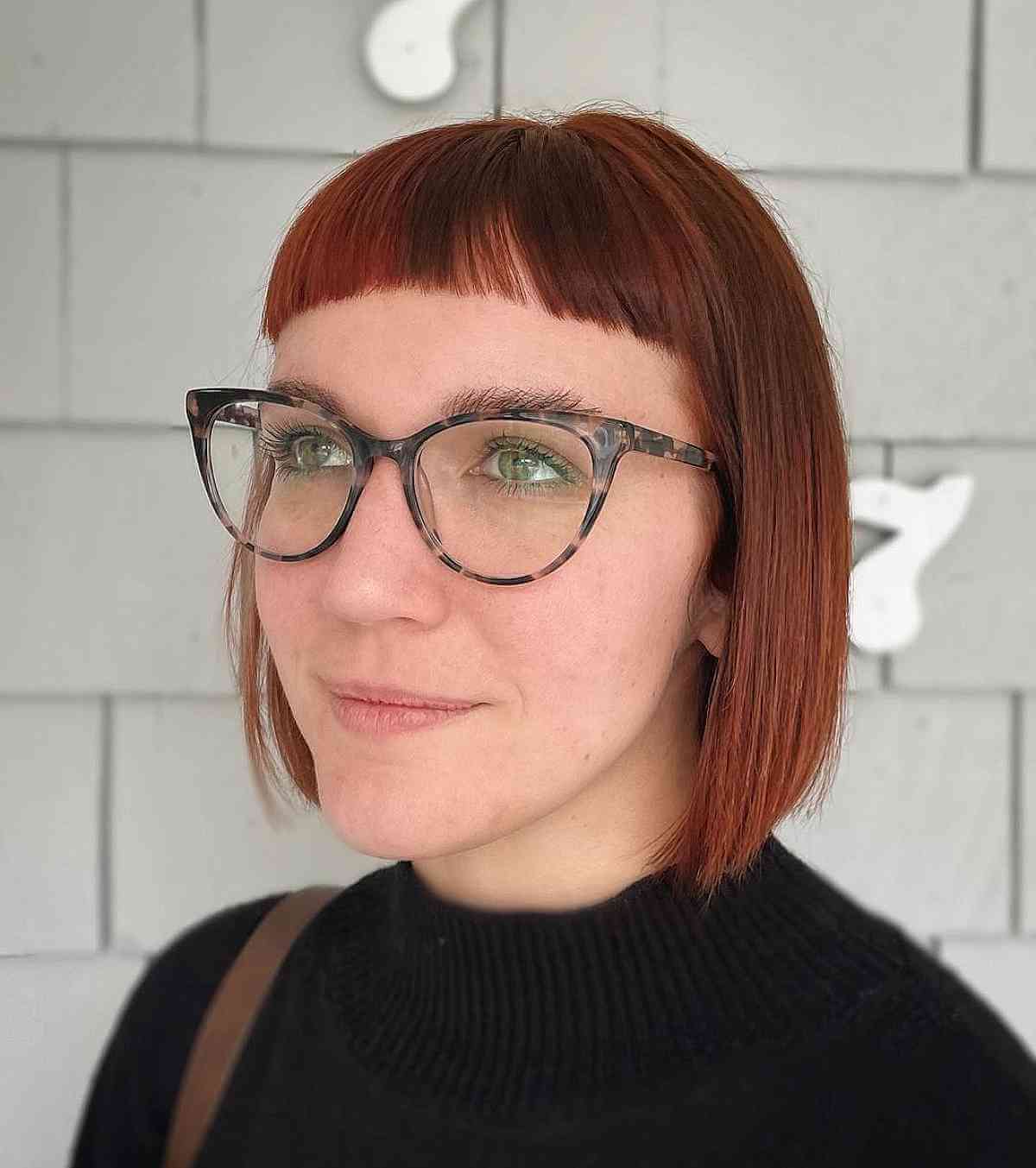 Sleek Bob Style with Micro Bangs for Thin Hair