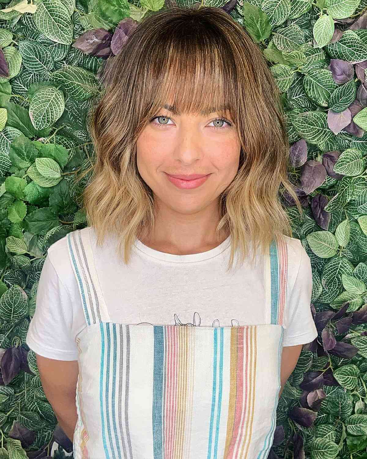 Chic Medium Bob Featuring Bangs