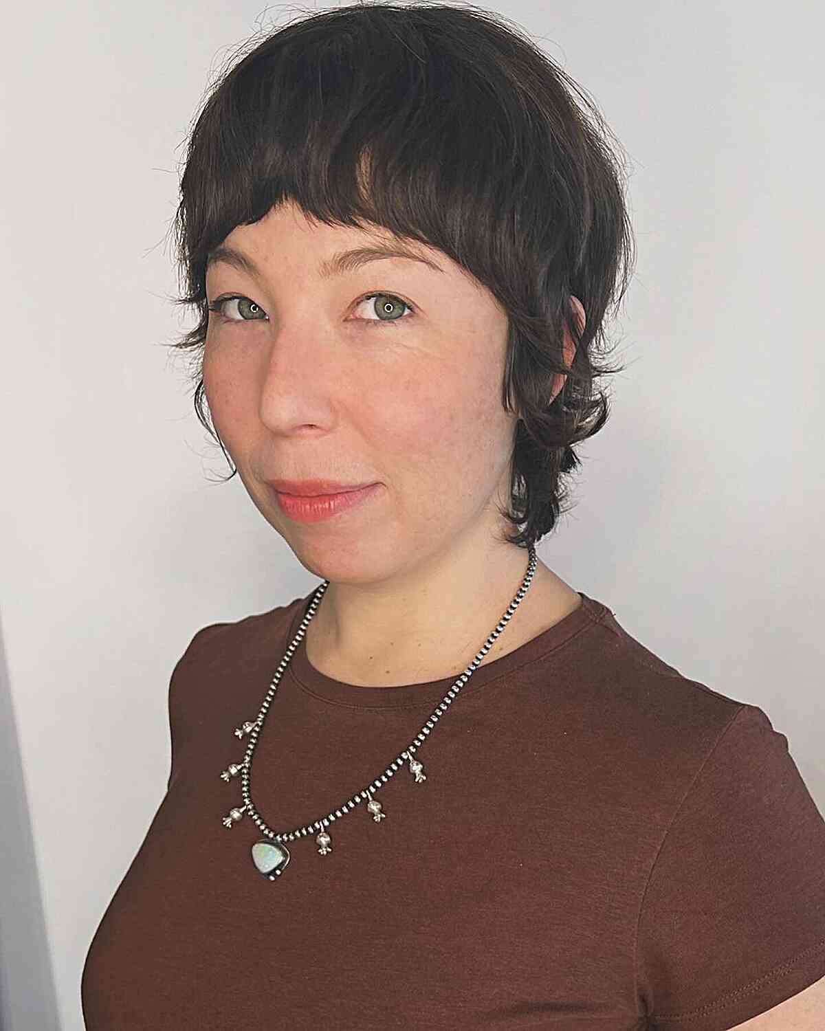 Chic Mullet Shag Long Pixie with Upturned Layers