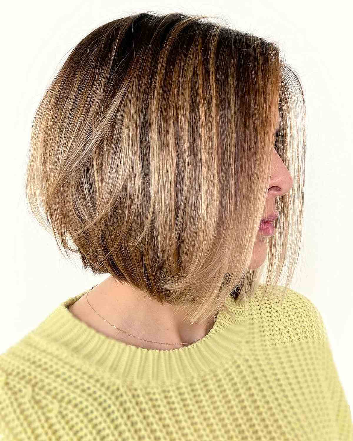 Chic Neck-Grazing Angled Bob