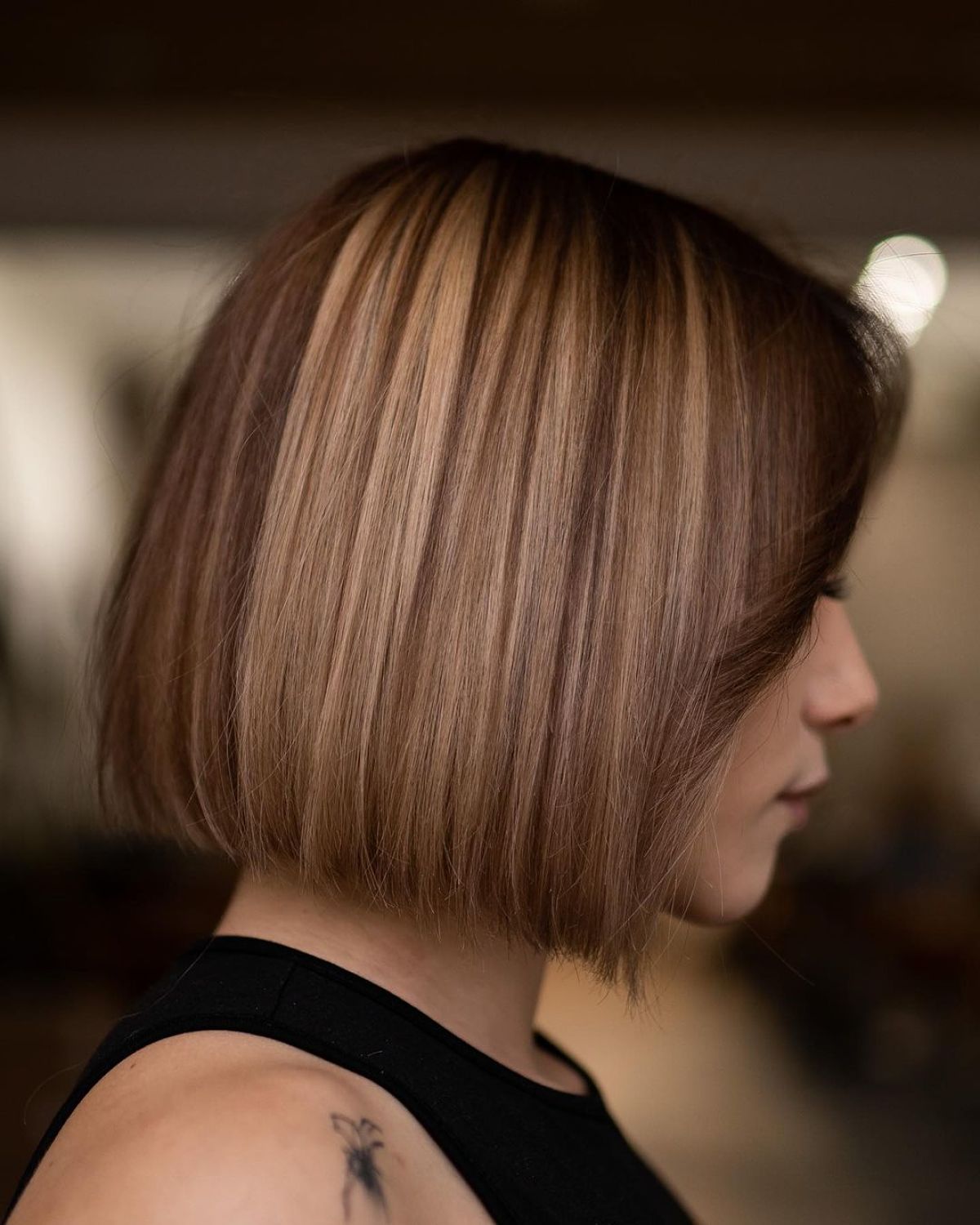Chic One-Length Bob for Fine Hair